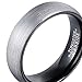 Sale! MNH Mens 6mm Comfort Fit Tungsten Carbide Wedding Band Black Brushed Matte Finish Rings Size 5-14
