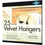 Closet Complete Ultra Thin No Slip Velvet Hangers for Shirts and Dresses, Camel, Set of 25 ~ Closet Complete