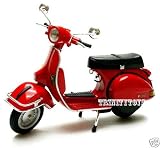 Newray 1/12 Scale Diecast Motorcycle Vespa P200e Del 1978 in Color Red