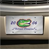 Florida Gators 2006 BCS National Champions Silver Tone Acrylic Gator Head License Plate