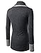 TheLees (NKCD94 Open Front Double Shawl Collar Cardigan Sweaters Charcoal US S(Tag Size S)