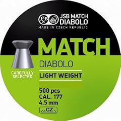 JSB Luftpistolen Match Diabolos Kal. 4,49 mm Diabolo 0,500 Gramm (gr�n) + 10 ShoXx.� shoot-club Zielscheiben 14x14 cm mit zus�tzlichen grauen Ring und 250 g/m�