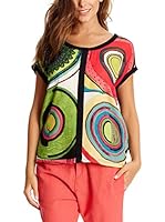 Desigual Camiseta Manga Corta (Verde / Negro)