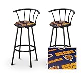 2 Chicago Bears NFL Football Themed Specialty / Custom Black Barstools with ....