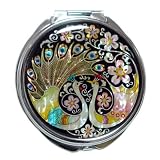Antique Alive M117 Round Wedding Compact Mirror, 3.2 Ounce