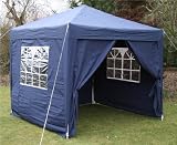 from Esc Ltd 2.5x2.5mtr BLUE Pop Up Gazebo, FULLY WATERPROOF with Four Side Panels and Carrybag