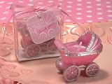 Adorable Pink Baby Carriage Candle (Set of 6) - Baby Shower Gifts & Wedding Favors