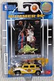 LAKERS Yellow & Purple Hummer H2 by Fleer Collectable Die Cast Car with Kobe Bryant Trading Card
