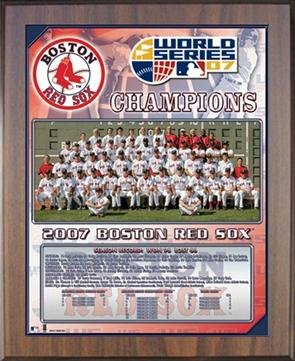 Walnut 13x16 2007 Boston Red Sox World Series Championship Team Photo Plaque