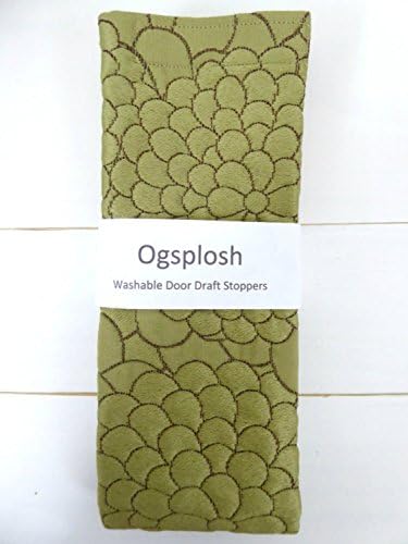 Luxury Door Draft Stopper, Unfilled, Quilted Green. A31,01