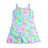 Girlfriends by Anita G - Girls Tank Dress, Light Blue, Pink