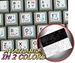 ARABIC RUSSIAN CYRILLIC ENGLISH WHITE BACKGROUND NON-TRANSPARENT KEYBOARD STICKERS NETBOOK
