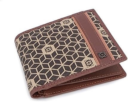 SSAMZIE SSC_512 Unisex Bifold Wallet Purse Credit Card Case Synthetic Leather 3 color (Brown)