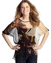 Angie Sheer Floral Butterfly Blouse with Camisole