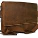 New Visconti dark tan leather laptop briefcase messenger bag 18516