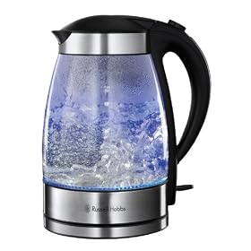 Russell Hobbs 15082 1.7 L Blue Illuminating Glass Kettle