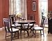 Walnut Round Dining Table With Marble Top