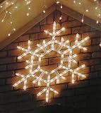 36 In/Outdoor Clear Lighted Random Twinkling Christmas Snowflake Decoration