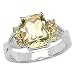 2.90 Carat Genuine Citrine Sterling Silver Ring