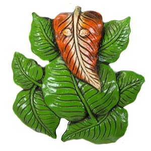 Terra-cotta Leaf Ganesh Wall Hanging