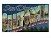 San Dimas, California - Large Letter Scenes Giclee Poster Print