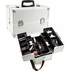 Silver Aluminum Makeup Case W/ Dividers