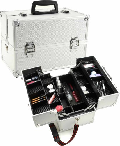 Shany Silver Aluminum Makeup Case, 4 Pounds