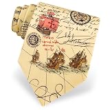 Christopher Columbus by Museum Artifacts cream silk ties by