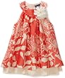 Blue Pearl Girls 2-6X Floral Satin Layered Isabella Dress With Flower