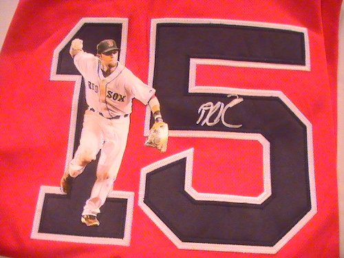 DUSTIN PEDROIA SIGNED AUTOGRAPHED JERSEY BOSTON RED SOX COA + HOLOGRAM