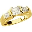 14K Yellow Gold Diamond Engagement Ring Semimount - 0.20 Ct. - CENTER STONE NOT INCLUDED