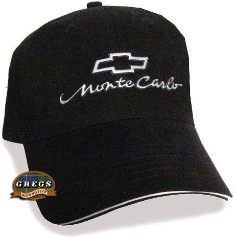 Chevy Chevrolet Monte Carlo Bowtie Hat with Metal Logo (Apparel Clothing)