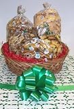 Gourmet Food : Scott's Cakes Large Grandma's Favorite Cookie Basket with no Handle Holly Wrapping