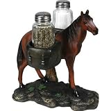Rivers Edge Products Packing Horse Salt and Pepper Shakers
