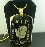 512dM591DeL. SL160  Michael Jackson RIP Large dog tag pendant necklace