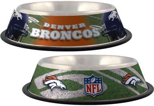 Fido4Ever Denver Broncos Dog Bowl - Stainless