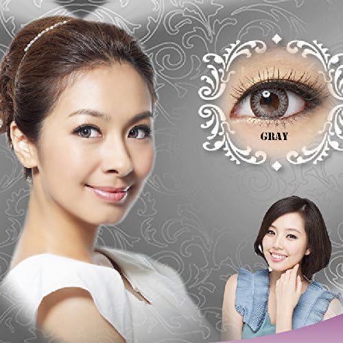 L06 CAMAX Monthly 30 Days Circle Color Lens Eye Makeup One Pair Set (Gray)