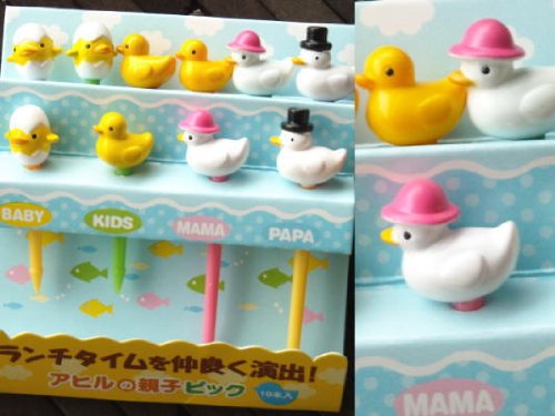 アヒルの親子ピック 10本入