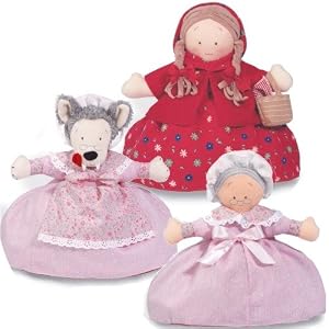 NORTH AMERICAN BEAR Topsy Turvy Doll - Little Red Riding Hood, Grandmother, And Wolf