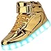 Helen's Pinkmartini 7 Colors Light Shoes High Top Sports Sneakers for Men Gold