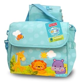 Fisher Price Precious Planet 2 in 1 Diaper Bag, Blue