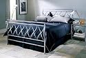 Crawford Black Platinum Finish Full Size Wrought Iron Metal Bed