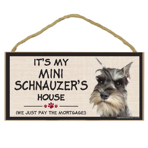 Wood Breed Decorative Mortgage Sign, Mini Schnauzer
