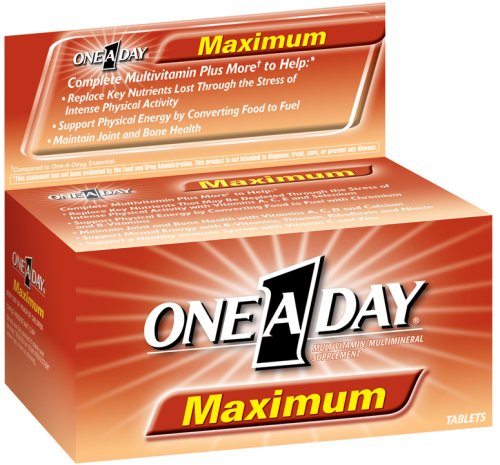 One-A-Day Maximum Multivitamin Tablets, 100-Count Bottles (Pack of 2)