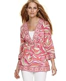 MICHAEL Michael Kors Tunic, Three Quarter Sleeve Printed
