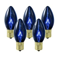 Club Pack of 100 C9 Transparent Blue Replacement Christmas Light Bulbs