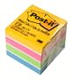 Post-it� Notes, Original Cube, 1 7/8 inches x 1 7/8 inches, Assorted Neon and Ultra Colors, One Pad per Pack