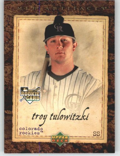 2007 Upper Deck Artifacts #100 Troy Tulowitzki (RC) - Colorado Rockies (RC - Rookie Card) (Baseball Cards)