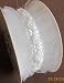 Craft Trim Tulle Ribbon Garter: White Ruffled Tulle w White Rose Ribbon Garter Trim - 2-1/2 Yards x 1-3/8"