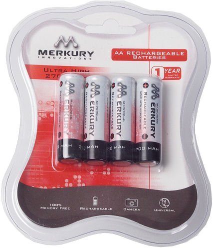 Merkury Rechargable AA 2700mah - Set of 4